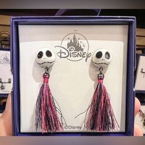 NIB Disney Parks Jack Skellington Tassel Earrings. Magic & Mischief Collection